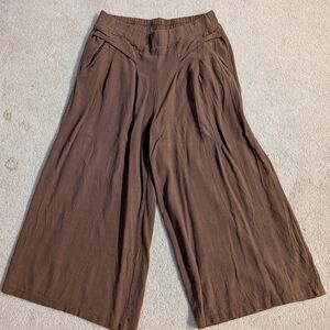Women's Brown Wide-Leg Pants